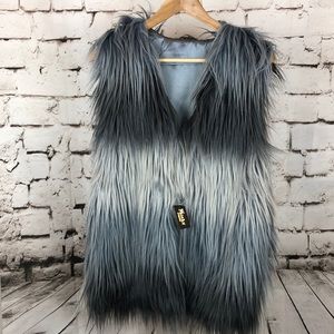 NWT Minky Faux Fur Vest